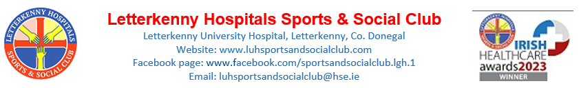 Letterkenny Hospitals Staff Sports & Social Club Website